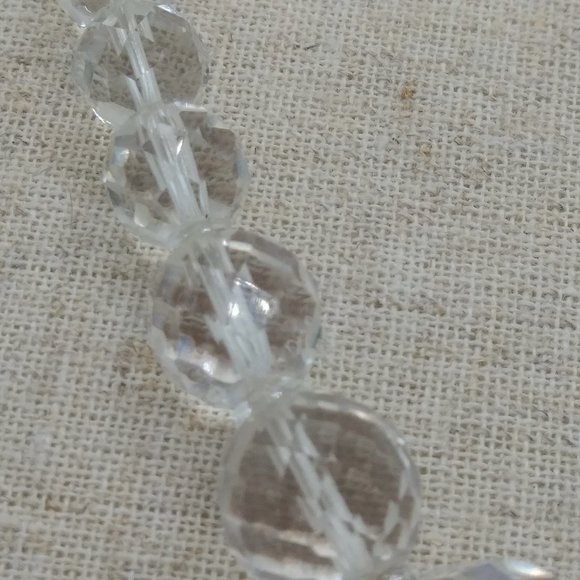 1930s Graduating Faceted Rock Crystal Choker - Picture 7 of 11